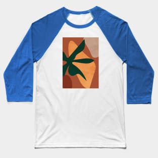 Abstract Bohemian Terracotta Plant in Earthy Tones Baseball T-Shirt